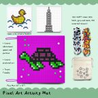 Pixel Art Activity Mat - Magenta